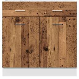 Berkfield Home Drawer Bottom Cabinet Lyon Old Wood 80x46x81.5 cm Engineered Wood in Brown - thumbnail 4