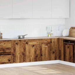 Berkfield Home Drawer Bottom Cabinet Lyon Old Wood 80x46x81.5 cm Engineered Wood in Brown - thumbnail 3