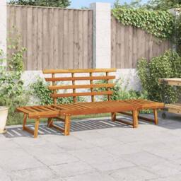 Berkfield Home Garden Bench 2-in-1 190 cm Solid Acacia Wood in Brown - thumbnail 2