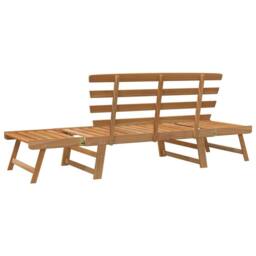 Berkfield Home Garden Bench 2-in-1 190 cm Solid Acacia Wood in Brown - thumbnail 6