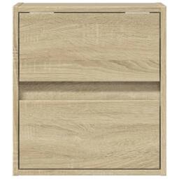 Berkfield Home TV Wall Cabinets with LED Lights 2 pcs Sonoma Oak 41x31x45 cm in Light Tan - Size: 41 x 31 x 45 cm - thumbnail 6