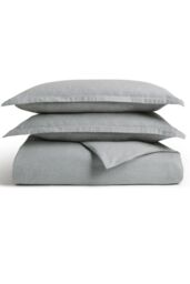 CHRISTY Flannel Marl Super Soft Brushed Cotton Duvet Sets in Grey - Size: Super King - thumbnail 2