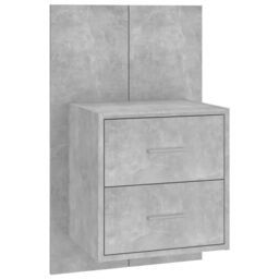 Berkfield Home Bed Headboard with Cabinets Concrete Grey Engineered Wood - thumbnail 4