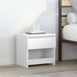 Berkfield Home Bedside Cabinet High Gloss White 40x30x39 cm Engineered Wood - Size: 40 x 30 x 39 cm - thumbnail 2