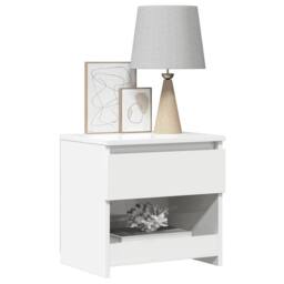 Berkfield Home Bedside Cabinet High Gloss White 40x30x39 cm Engineered Wood - Size: 40 x 30 x 39 cm - thumbnail 4