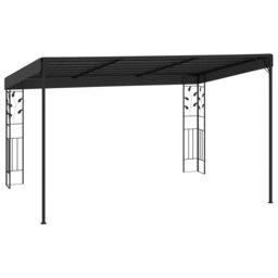 Berkfield Home Wall-mounted Gazebo 4x3x2.5 m Anthracite in Black - thumbnail 3