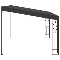 Berkfield Home Wall-mounted Gazebo 4x3x2.5 m Anthracite in Black - thumbnail 4