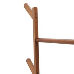 EONLION Wooden Clothes Rail With Wheels Hanging Rack Garment in Brown - Size: 500mm - thumbnail 4
