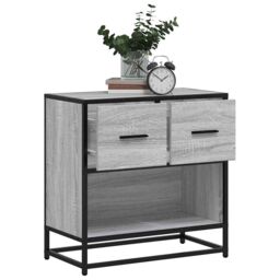 Berkfield Home Bedside Cabinet Grey Sonoma 60x31x60 cm Engineered Wood & Metal - Size: 60 x 31 x 60 cm - thumbnail 1
