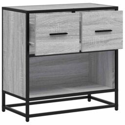 Berkfield Home Bedside Cabinet Grey Sonoma 60x31x60 cm Engineered Wood & Metal - Size: 60 x 31 x 60 cm - thumbnail 8