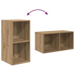 Berkfield Home Wall TV Cabinet with Shelf with Storage 4 pcs Artisan oak 37 x 37 x 72 cm in Brown - thumbnail 8