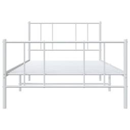 Berkfield Home Metal Bed Frame with Headboard & Footboard White 90x200 cm - thumbnail 6