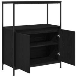 Berkfield Home Durable Bathroom Cabinet with Shelves Black Oak 76.5x35x95 cm - thumbnail 5