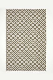 Homescapes Luxury Outdoor Rug Waterproof Reversible, Green May Geometric in Olive - Size: 120 cm x 180 cm - thumbnail 1