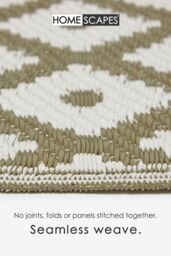 Homescapes Luxury Outdoor Rug Waterproof Reversible, Green May Geometric in Olive - Size: 120 cm x 180 cm - thumbnail 4