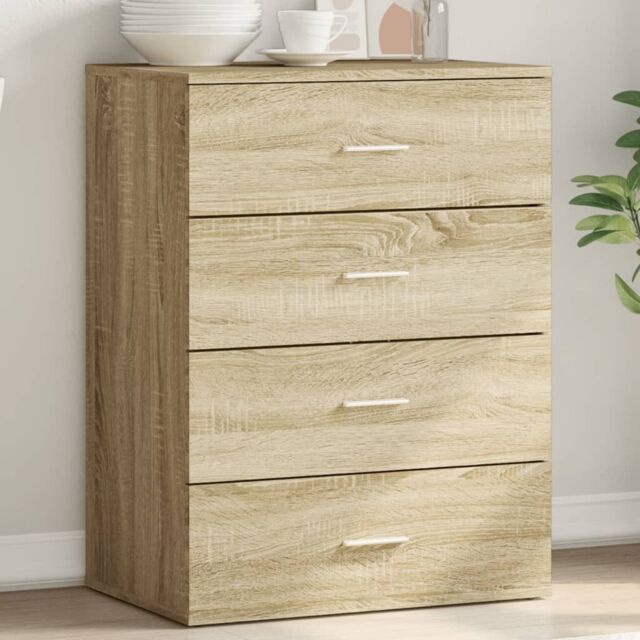 Berkfield Home Sideboard Sonoma Oak 60x39x80 cm Engineered Wood in Brown - Size: 60 x 39 x 80 cm - image 1