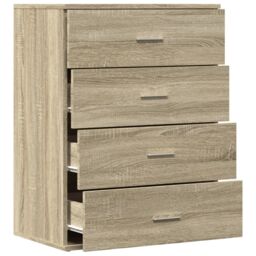 Berkfield Home Sideboard Sonoma Oak 60x39x80 cm Engineered Wood in Brown - Size: 60 x 39 x 80 cm - thumbnail 6
