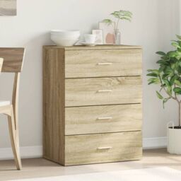 Berkfield Home Sideboard Sonoma Oak 60x39x80 cm Engineered Wood in Brown - Size: 60 x 39 x 80 cm - thumbnail 3