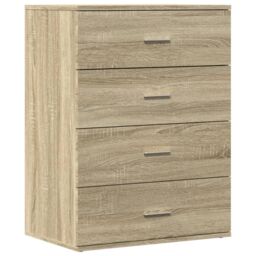 Berkfield Home Sideboard Sonoma Oak 60x39x80 cm Engineered Wood in Brown - Size: 60 x 39 x 80 cm - thumbnail 2