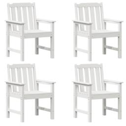 Berkfield Home Elegant Garden Dining Chairs 4 pcs White 65, 5x55, 5x88 cm HDPE - thumbnail 3