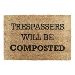 Artsy Mats Trespassers Will Be Composted Doormat in Black - Size: 40 cm x 60 cm - thumbnail 4