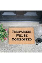 Artsy Mats Trespassers Will Be Composted Doormat in Black - Size: 40 cm x 60 cm - thumbnail 2