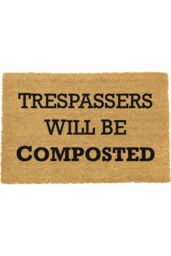 Artsy Mats Trespassers Will Be Composted Doormat in Black - Size: 40 cm x 60 cm - thumbnail 1