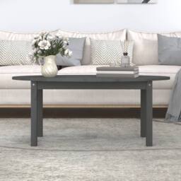 Berkfield Home Beautiful Coffee Table Grey 110x55x45 cm Solid Wood Pine - Size: 110 x 55 x 45 cm