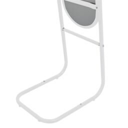 Harbour Housewares Round Full-Length Mirror - Freestanding Mirror for Bedrooms & Hallways in White - thumbnail 5