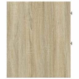 Berkfield Home Narrow Bathroom Cupboard with Wheels Sonoma Oak Engineered Wood in Light Tan - thumbnail 5