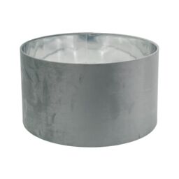 ValueLights Reni Pale Grey Velvet with Chrome Inner Easy Fit Ceiling Lamp Shade - Size: Medium - thumbnail 8