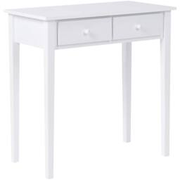 Wyld and Coco Console Table White MDF with Two Drawers 75 x 40 cm - thumbnail 2