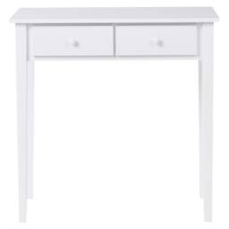 Wyld and Coco Console Table White MDF with Two Drawers 75 x 40 cm - thumbnail 5