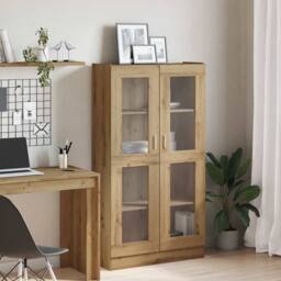 Berkfield Home Highboard Artisan Oak 82.5x30.5x150 cm Engineered Wood in Brown - thumbnail 1