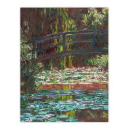 "Artery8 Water Lily Pond with Bridge Claude Monet Vintage Wall Art Print Poster - Size: W18"" x H24""" - thumbnail 1