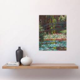 "Artery8 Water Lily Pond with Bridge Claude Monet Vintage Wall Art Print Poster - Size: W18"" x H24""" - thumbnail 4