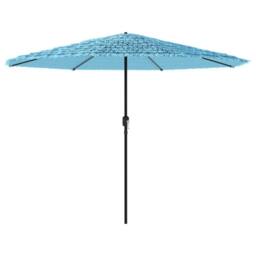 Berkfield Home Durable Garden Parasol with Steel Pole Blue 388x388x248 cm - Size: 388 x 388 x 248 cm - thumbnail 3