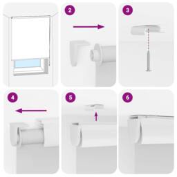 Berkfield Home Shower Roller Blind with Cassette 70x240 cm Fabric Width 66 cm in Grey - thumbnail 6