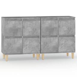 Berkfield Home Sideboards 2 pcs Concrete Grey 60x35x70 cm Engineered Wood - Size: 60 x 35 x 70 cm - thumbnail 3