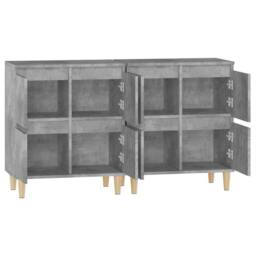 Berkfield Home Sideboards 2 pcs Concrete Grey 60x35x70 cm Engineered Wood - Size: 60 x 35 x 70 cm - thumbnail 7