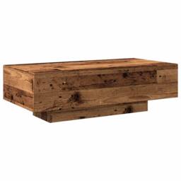 Berkfield Home Coffee Table Old Wood 100x49.5x31 cm Engineered Wood in Brown - thumbnail 1