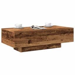 Berkfield Home Coffee Table Old Wood 100x49.5x31 cm Engineered Wood in Brown - thumbnail 2