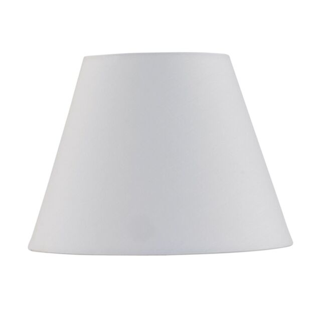 First Choice Lighting Ivory Cotton 20cm Diameter Tapered Fabric Lamp Shade in Off-White - image 1