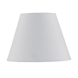 First Choice Lighting Ivory Cotton 20cm Diameter Tapered Fabric Lamp Shade in Off-White - thumbnail 1