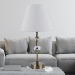 First Choice Lighting Ivory Cotton 20cm Diameter Tapered Fabric Lamp Shade in Off-White - thumbnail 6