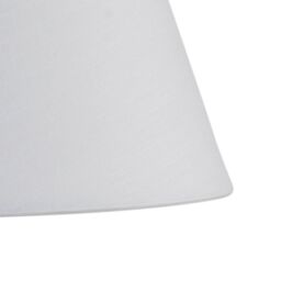 First Choice Lighting Ivory Cotton 20cm Diameter Tapered Fabric Lamp Shade in Off-White - thumbnail 3