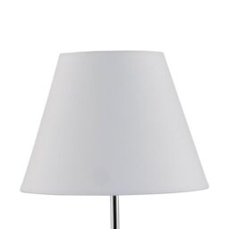 First Choice Lighting Ivory Cotton 20cm Diameter Tapered Fabric Lamp Shade in Off-White - thumbnail 2