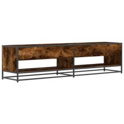 Berkfield Home TV Cabinet Smoked Oak 180.5x40x46 cm Engineered Wood in Brown - thumbnail 6