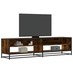 Berkfield Home TV Cabinet Smoked Oak 180.5x40x46 cm Engineered Wood in Brown - thumbnail 1