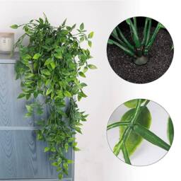 SPETLEK 4X Artificial Hanging Plants in Pots for Home Office in Green - thumbnail 3